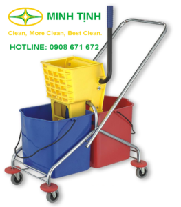 Xe đẩy vắt cây lau nhà 2 ngăn